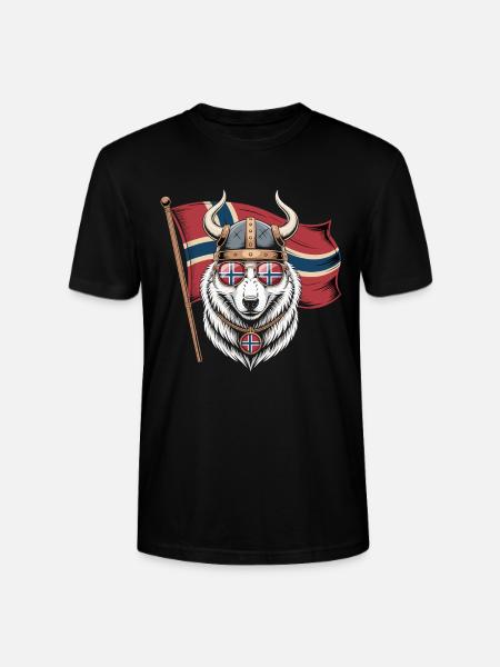 Viking Wolf Norway - Stanley/Stella Unisex Bio-T-Shirt CRAFTER - Schwarz