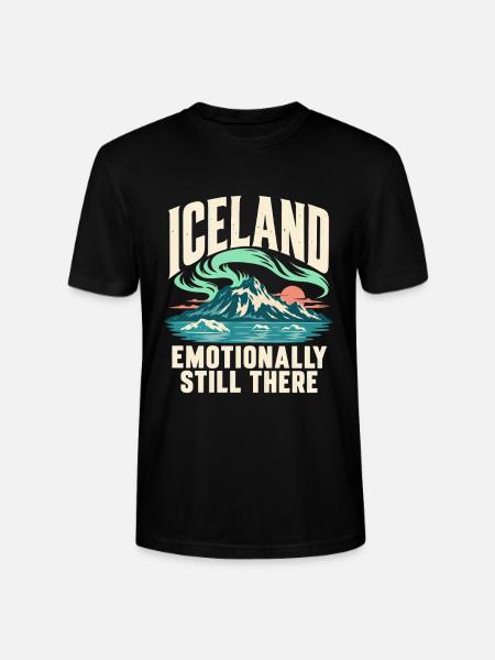 Island Nordlichter Reise Souvenir - Stanley/Stella Unisex Bio-T-Shirt CRAFTER - Schwarz