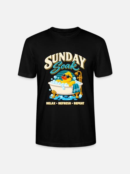Sunday Soak Badeente – Relax Refresh Repeat - Stanley/Stella Unisex Bio-T-Shirt CRAFTER - Schwarz