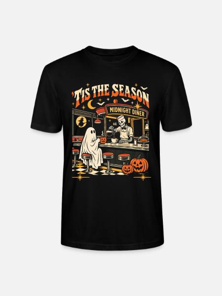 Retro Halloween Tis the Season  - Stanley/Stella Unisex Bio-T-Shirt CRAFTER - Schwarz