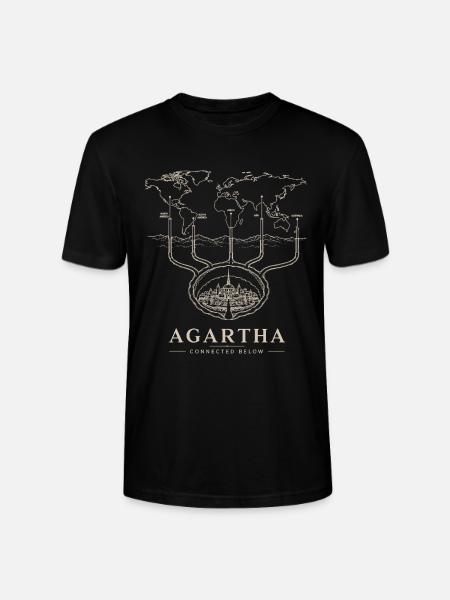 Agartha Connected Below - Stanley/Stella Unisex Bio-T-Shirt CRAFTER - Schwarz