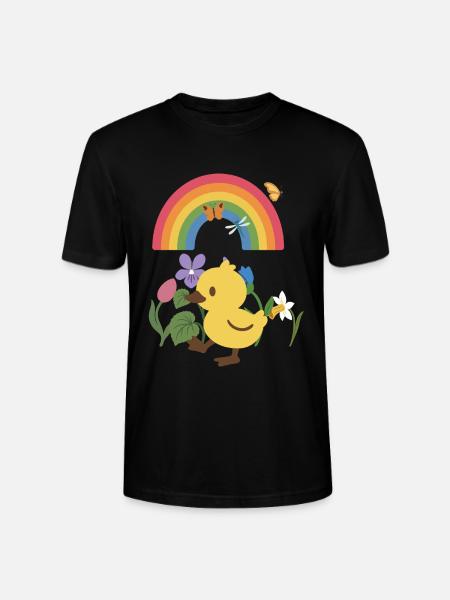 Blumengeschenk · Schmetterling · Entenküken - Stanley/Stella Unisex Bio-T-Shirt CRAFTER - Schwarz