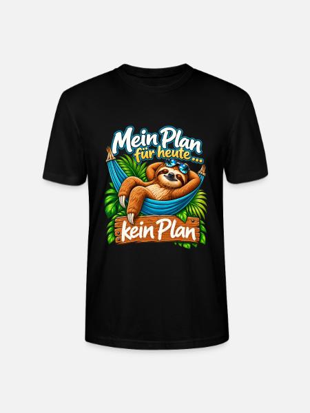Mein Plan für heute – Faultier - Stanley/Stella Unisex Bio-T-Shirt CRAFTER - Schwarz