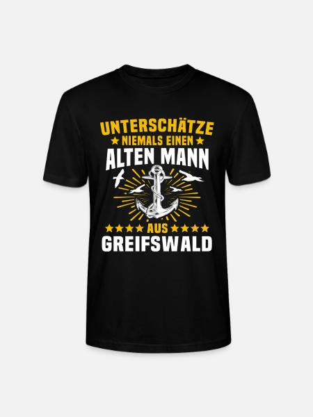 Greifswald Unterschätze Greifswalder Mann - Stanley/Stella Unisex Bio-T-Shirt CRAFTER - Schwarz