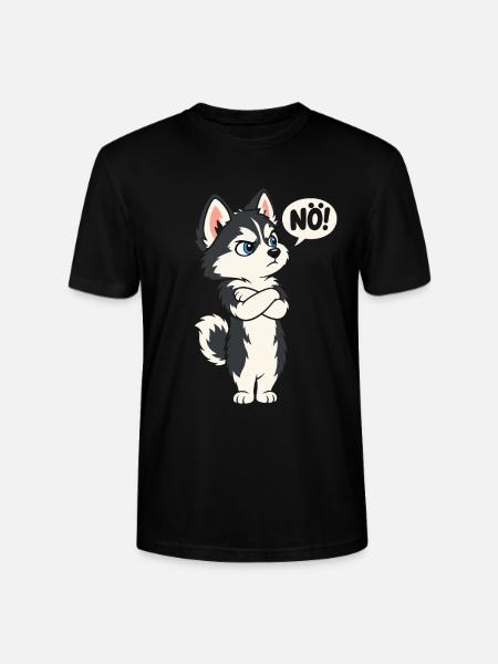 Nö! – Sturer Husky mit Haltung - Stanley/Stella Unisex Bio-T-Shirt CRAFTER - Schwarz