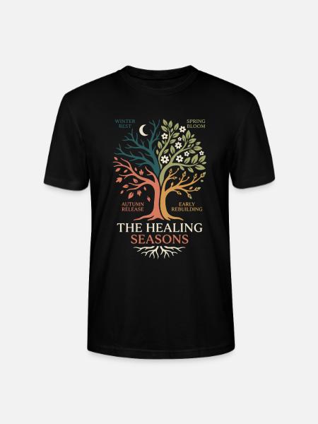 Das Baumdesign der Healing Seasons - Stanley/Stella Unisex Bio-T-Shirt CRAFTER - Schwarz
