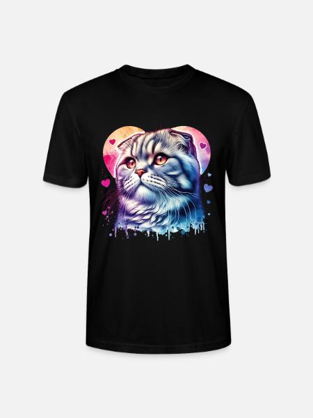 Faltohrkatze - Stanley/Stella Unisex Bio-T-Shirt CRAFTER - Schwarz