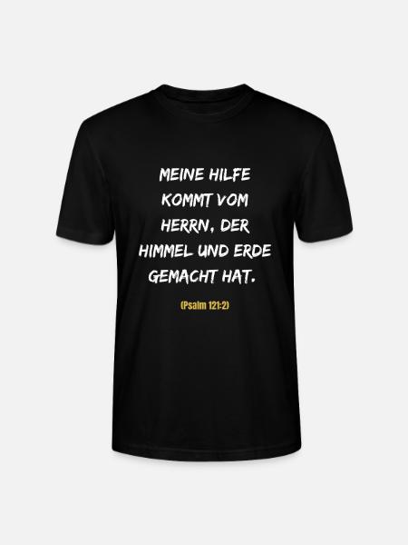 Meine Hilfe Kommt Vom Herrn - Stanley/Stella Unisex Bio-T-Shirt CRAFTER - Schwarz