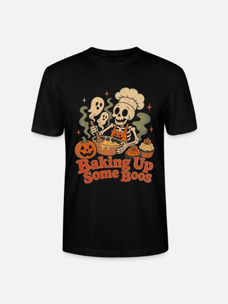 Halloween Skelett Bäcker Backen Geister - Stanley/Stella Unisex Bio-T-Shirt CRAFTER - Schwarz