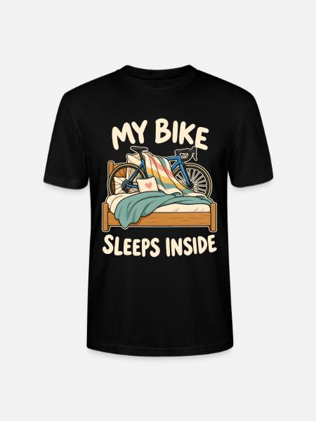 Mein Fahrrad schläft drinnen - Stanley/Stella Unisex Bio-T-Shirt CRAFTER - Schwarz