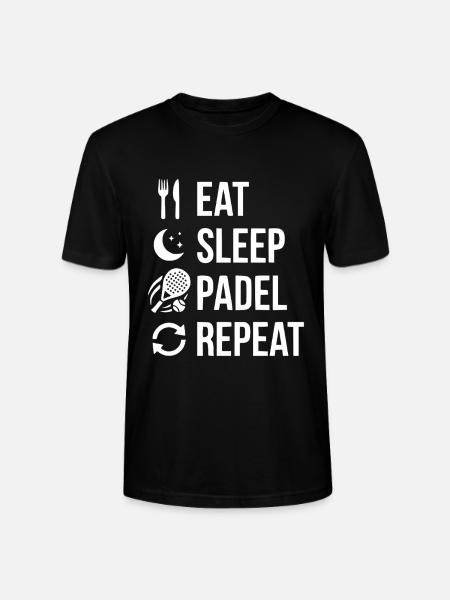 Eat Sleep Padel Repeat - Stanley/Stella Unisex Bio-T-Shirt CRAFTER - Schwarz
