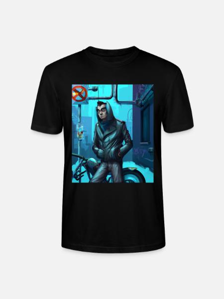 Abstract Cyber City SciFi - Stanley/Stella CRAFTER Unisex Organic T-Shirt - black