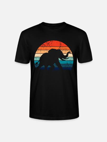 Elefant - Großwild, Stoßzahn, Elfenbein - Stanley/Stella Unisex Bio-T-Shirt CRAFTER - Schwarz