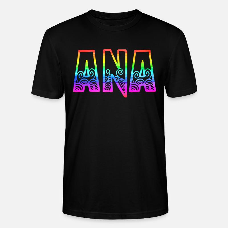 ana rs arc-en-ciel - T-shirt bio CRAFTER Stanley Stella Unisexe - noir