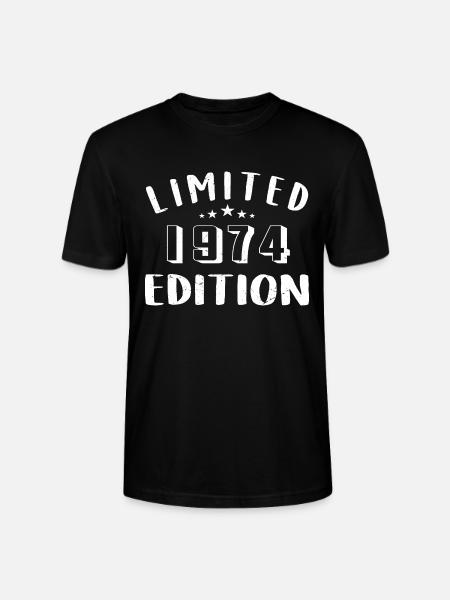 Geburtstag 1974 Limited Edition 1974 geboren sind - Stanley/Stella Unisex Bio-T-Shirt CRAFTER - Schwarz
