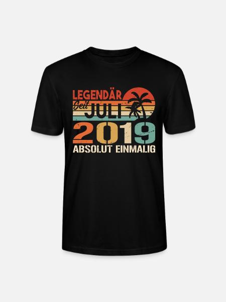 2019 Juli Geboren im Juli 2019 - Stanley/Stella Unisex Bio-T-Shirt CRAFTER - Schwarz