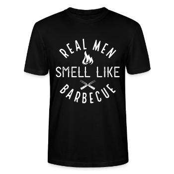 Echte Männer riechen wie Barbecue - Stanley/Stella Unisex Bio-T-Shirt CRAFTER - Schwarz - Vorne - Alina (178cm) & Michal (187cm)