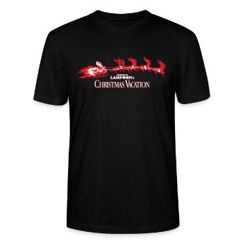 Schöne Bescherung Lampoon's Christmas Vacation - Stanley/Stella Unisex Bio-T-Shirt CRAFTER - Schwarz - Vorne - Alina (178cm) & Michal (187cm)
