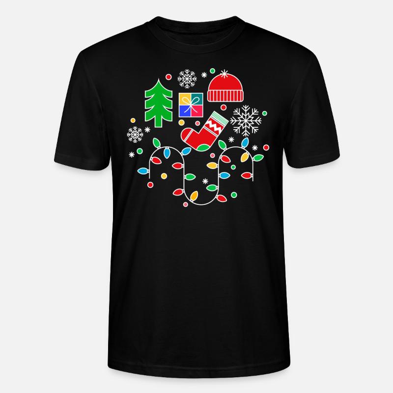 Frohe Weihnachten - Stanley/Stella Unisex Bio-T-Shirt CRAFTER - Schwarz
