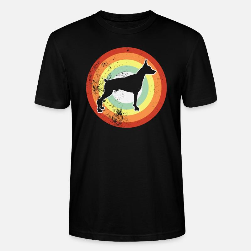 Dobermann Grunge Stil - Stanley/Stella Unisex Bio-T-Shirt CRAFTER - Schwarz