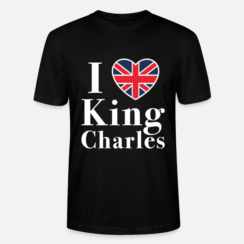J’aime le roi Charles - T-shirt bio CRAFTER Stanley Stella Unisexe - noir