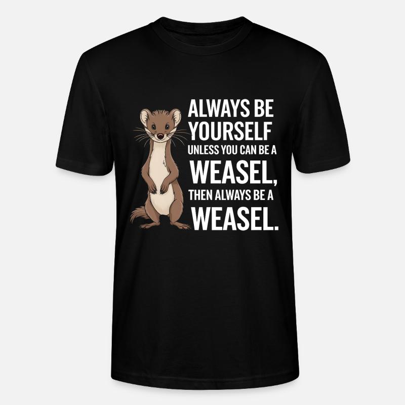 Wiesel - Stanley/Stella Unisex Bio-T-Shirt CRAFTER - Schwarz