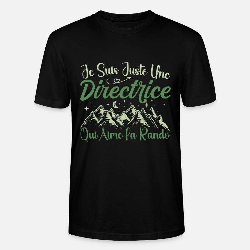 Directrice aventurier passionnée de Randonnée - T-shirt bio CRAFTER Stanley Stella Unisexe - noir