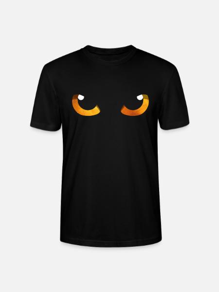 Cat Eyes Orange - Stanley/Stella CRAFTER Unisex Organic T-Shirt - black