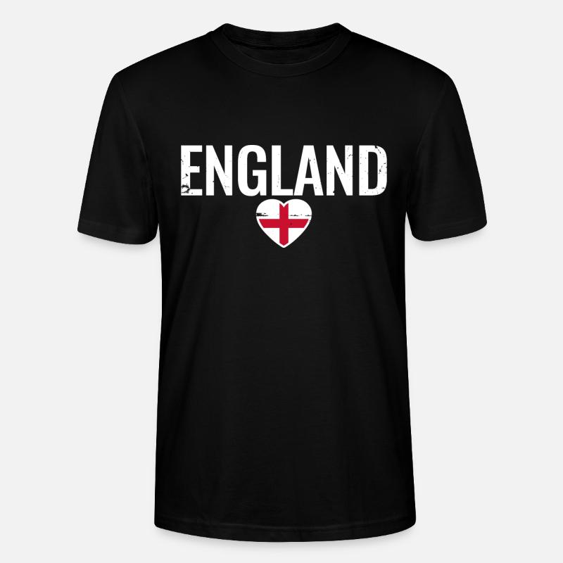 Angleterre Drapeau anglais Anglais - T-shirt bio CRAFTER Stanley Stella Unisexe - noir