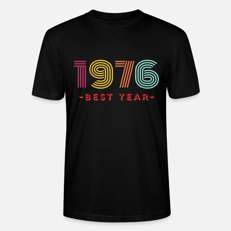 1976 - Stanley/Stella Unisex Bio-T-Shirt CRAFTER - Schwarz