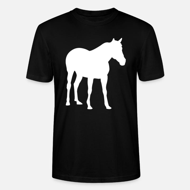 Cheval chevaux chevaux - T-shirt bio CRAFTER Stanley Stella Unisexe - noir