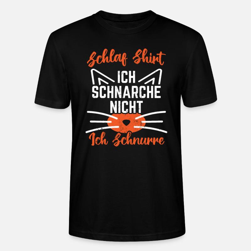 Faultier Schlafen Sprüche - Stanley/Stella Unisex Bio-T-Shirt CRAFTER - Schwarz