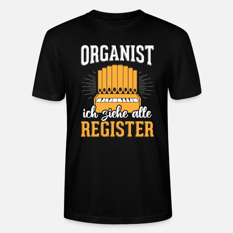 Orgel Kirche - Stanley/Stella Unisex Bio-T-Shirt CRAFTER - Schwarz