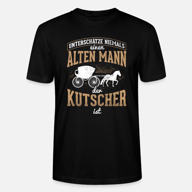 Kutscher Geschenkidee Kutsche - Stanley/Stella Unisex Bio-T-Shirt CRAFTER - Schwarz