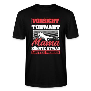 Torwart - Stanley/Stella Unisex Bio-T-Shirt CRAFTER - Schwarz - Vorne - Alina (178cm) & Michal (187cm)