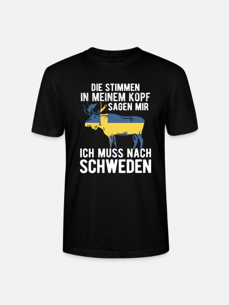 Schweden Skandinavien - Stanley/Stella Unisex Bio-T-Shirt CRAFTER - Schwarz