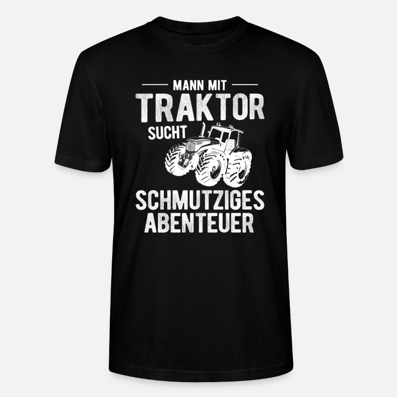 Traktor Bauer - Stanley/Stella Unisex Bio-T-Shirt CRAFTER - Schwarz