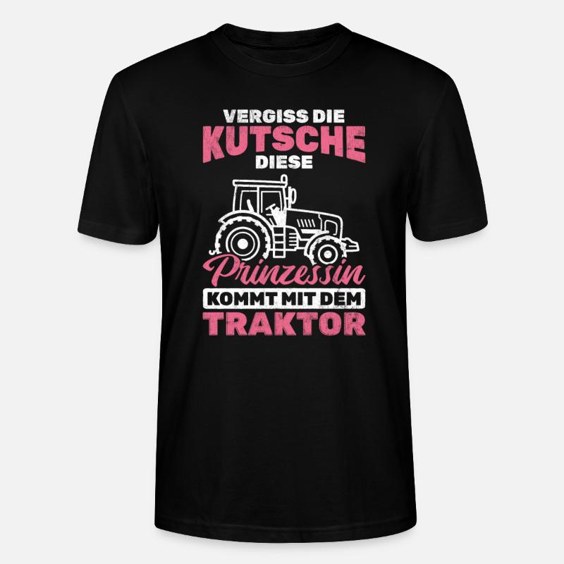 Traktor Bauer - Stanley/Stella Unisex Bio-T-Shirt CRAFTER - Schwarz