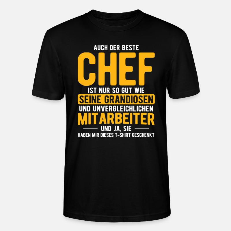 Chef Geschenk Spruch - Stanley/Stella Unisex Bio-T-Shirt CRAFTER - Schwarz