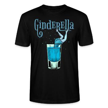 Ginderella Gin Liqueur Tonic Boozing JGA - Stanley/Stella CRAFTER Unisex Organic T-Shirt - black - Front - Alina (178cm) & Michal (187cm)