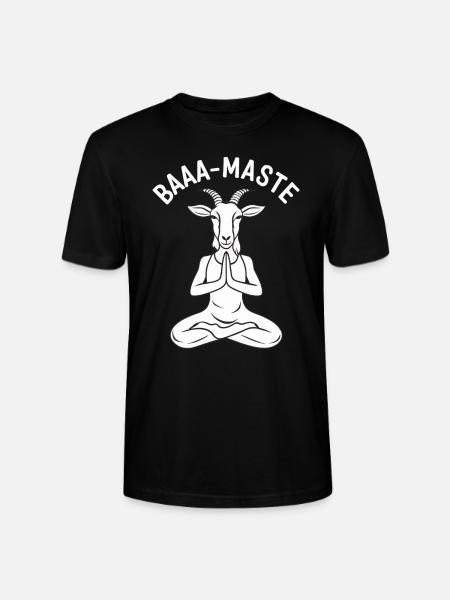 Baaa-Maste Entspannte Ziegenyoga Pose - Stanley/Stella Unisex Bio-T-Shirt CRAFTER - Schwarz