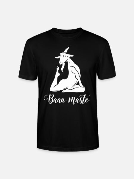 Baaa-Maste Goat Yoga Relaxation - Stanley/Stella CRAFTER Unisex Organic T-Shirt - black