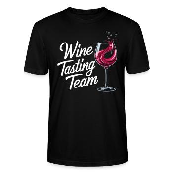 Weinverkostungs-Team - Elegant und Stilvoll für - Stanley/Stella Unisex Bio-T-Shirt CRAFTER - Schwarz - Vorne - Alina (178cm) & Michal (187cm)