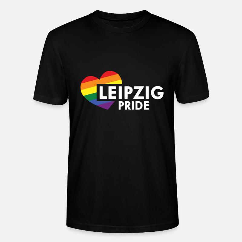 Leipzig Pride Rainbow (weiß) - Stanley/Stella Unisex Bio-T-Shirt CRAFTER - Schwarz