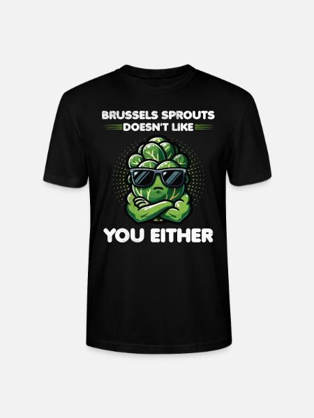 Brussels Sprouts Lover Funny Vegetable - Stanley/Stella CRAFTER Unisex Organic T-Shirt - black