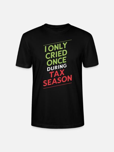 Skattesæson Regnskab Ingen gråd i skattesæsonen - Stanley Stella CRAFTER unisex økologisk-T-shirt - sort