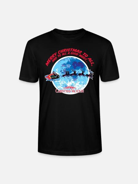 National Lampoon's Christmas Vacation Burning Sled - Stanley/Stella CRAFTER Unisex Organic T-Shirt - black