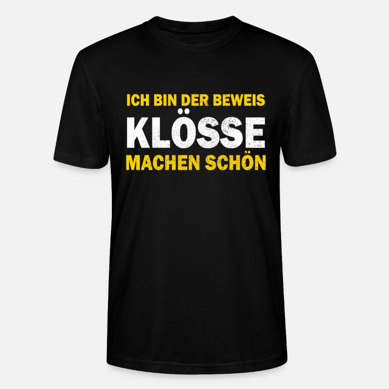 Cuisine allemande, boulettes, Thuringe, dialecte - T-shirt bio CRAFTER Stanley Stella Unisexe - noir