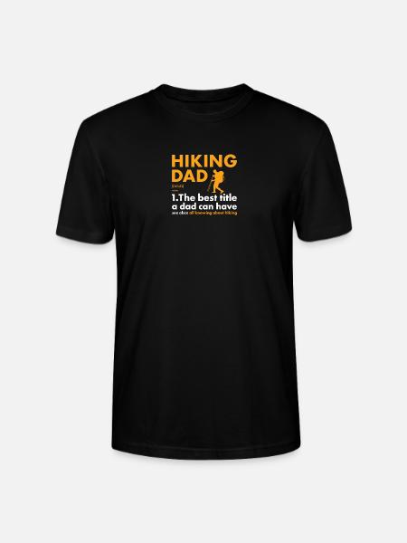 Hiker Dad Definition Hiking - Stanley/Stella CRAFTER Unisex Organic T-Shirt - black