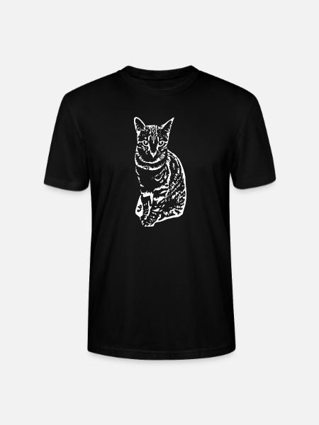 Katze Kätzchen Katzenshirt Geschenk - Stanley/Stella Unisex Bio-T-Shirt CRAFTER - Schwarz